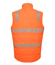 Load image into Gallery viewer, KingGee Men&#39;s Reflective Puffer Vest - Orange - Vests
