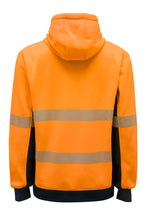 Load image into Gallery viewer, KingGee Men&#39;s Hi Vis Reflective Pull Over Hoodie - Orange/Navy - Hoodies/Jumpers
