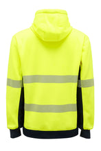 Load image into Gallery viewer, KingGee Men&#39;s Hi Vis Reflective Pull Over Hoodie - Yellow/Navy - Hoodies/Jumpers
