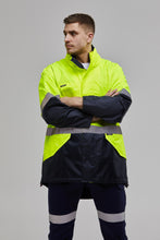 Load image into Gallery viewer, KingGee Men&#39;s Reflective Lightweight Jacket - Yellow/Navy - Jackets
