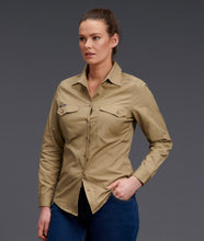 Load image into Gallery viewer, KingGee Women&#39;s Workcool 2 Long Sleeve Shirt - Khaki - Shirts
