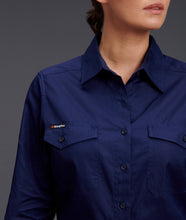 Load image into Gallery viewer, KingGee Women&#39;s Workcool 2 Long Sleeve Shirt - Navy - Shirts
