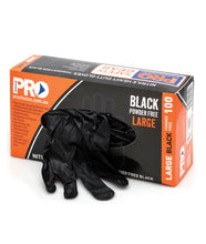 Load image into Gallery viewer, Pro Choice Unisex Disposable Nitrle Powder Free, Heavy Duty Gloves - Black - Hand Protection
