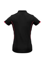 Load image into Gallery viewer, Biz Collection Women&#39;s Razor Polo - Black/Red - Polos
