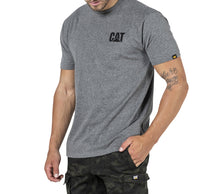 Load image into Gallery viewer, CAT Men&#39;s Trademark Logo Tee - Dark Heather Grey - Tees
