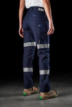 Load image into Gallery viewer, FXD Women&#39;s Stretch Reflective Taped Work Pants - Navy - Pants
