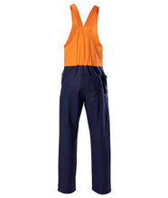 Load image into Gallery viewer, Hard Yakka Men&#39;s Foundations Hi Vis 2 Tone Cotton Drill Action Back Overall - Orange/Navy - Overalls
