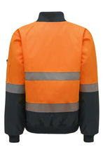 Load image into Gallery viewer, Hard Yakka Men's Core Hi Vis 2 Tone Taped Bomber Jacket - Orange/Navy - Jackets

