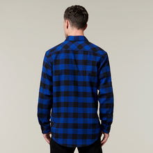 Load image into Gallery viewer, Hard Yakka Men&#39;s Foundations Check Flannel Long Sleeve Shirt - Check/Blue - Shirts
