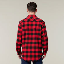 Load image into Gallery viewer, Hard Yakka Men&#39;s Foundations Check Flannel Long Sleeve Shirt - Red Check - Shirts
