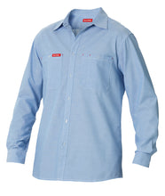 Load image into Gallery viewer, Hard Yakka Men&#39;s Foundations Chambray Long Sleeve Shirt - Blue - Shirts
