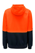 Load image into Gallery viewer, Hard Yakka Men&#39;s Hi Vis Rushed Fleece Full Zip Hoodie - Orange/Navy - Hoodies/Jumpers
