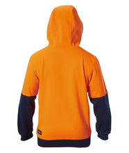 Load image into Gallery viewer, Hard Yakka Men&#39;s Foundations Hi Vis 2 Tone Brushed Fleece Hoodie - Orange/Navy - Hoodies/Jumpers
