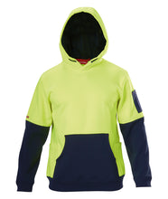 Load image into Gallery viewer, Hard Yakka Men&#39;s Foundations Hi Vis 2 Tone Brushed Fleece Hoodie - Yellow/Navy - Hoodies/Jumpers
