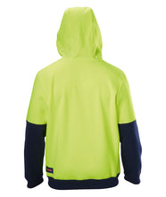 Load image into Gallery viewer, Hard Yakka Men&#39;s Foundations Hi Vis 2 Tone Brushed Fleece Hoodie - Yellow/Navy - Hoodies/Jumpers
