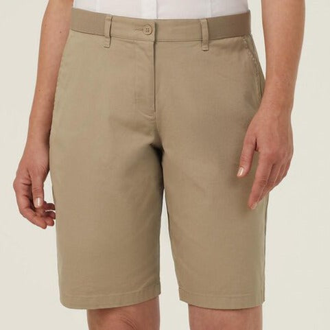 NNT Women's Stretch Cotton Chino Shorts - Desert - Shorts