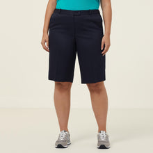 Load image into Gallery viewer, NNT Women&#39;s Poly Viscose Gaberdine Secret Waist Shorts - Ink Navy - Shorts
