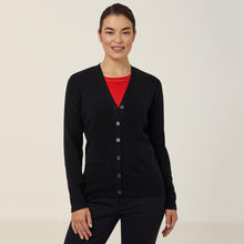 Load image into Gallery viewer, NNT Women&#39;s Acrylic Button Front Cardigan - Black - Knitwear
