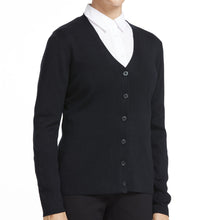 Load image into Gallery viewer, NNT Women&#39;s Acrylic Button Front Cardigan - Navy - Knitwear
