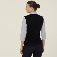 Load image into Gallery viewer, NNT Women&#39;s Acrylic Vest - Black - Knitwear
