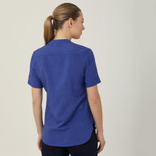 Load image into Gallery viewer, NNT Women&#39;s Polylin Short Sleeve Tunic - Mid Blue - Tunics
