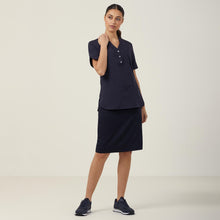 Load image into Gallery viewer, NNT Women&#39;s Polylin Short Sleeve Tunic - Navy - Tunics
