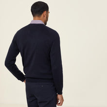 Load image into Gallery viewer, NNT Men&#39;s Acrylic V-Neck Sweater - Navy - Knitwear
