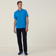 Load image into Gallery viewer, NNT Men&#39;s Antibacterial Polyface Short Sleeve Polo - Cyan - Polos
