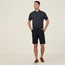 Load image into Gallery viewer, NNT Men&#39;s Textured Cotton Poly Short Sleeve Polo - Charcoal/Black - Polos
