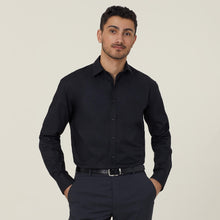 Load image into Gallery viewer, NNT Men&#39;s Avignon Stretch Long Sleeve Shirt - Black - Shirts
