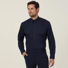 Load image into Gallery viewer, NNT Men&#39;s Avignon Stretch Long Sleeve Shirt - Navy - Shirts
