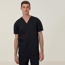 Load image into Gallery viewer, NNT Unisex Next-Gen Antibacterial Active Carl Scrub Top - Black - Scrubs
