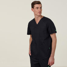 Load image into Gallery viewer, NNT Unisex Next-Gen Antibacterial Active Carl Scrub Top - Black - Scrubs
