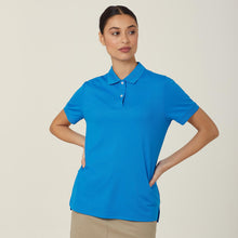 Load image into Gallery viewer, NNT Women&#39;s Antibacterial Polyface Short Sleeve Polo - Cyan - Polos
