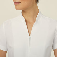 Load image into Gallery viewer, NNT Women&#39;s Helix Dry Zip Front Tunic - White - Tunics
