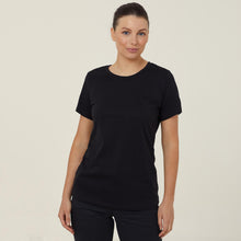 Load image into Gallery viewer, NNT Women&#39;s Cotton Jersey Short Sleeve Crew Neck Tee - Black - Shirts
