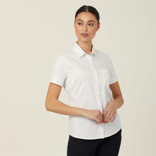 Load image into Gallery viewer, NNT Women&#39;s Avignon Stretch Short Sleeve Slim Shirt - White - Shirts
