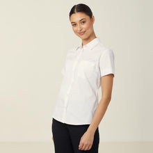 Load image into Gallery viewer, NNT Women&#39;s Avignon Stretch Short Sleeve Slim Shirt - White - Shirts
