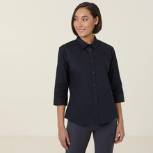 Load image into Gallery viewer, NNT Women&#39;s Avignon Stretch 3/4 Sleeve Shirt - Black - Shirts
