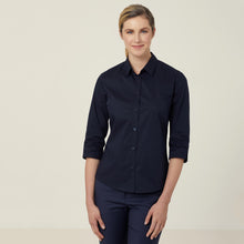 Load image into Gallery viewer, NNT Women&#39;s Avignon Stretch 3/4 Sleeve Shirt - Navy - Shirts
