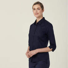 Load image into Gallery viewer, NNT Women&#39;s Avignon Stretch 3/4 Sleeve Shirt - Navy - Shirts
