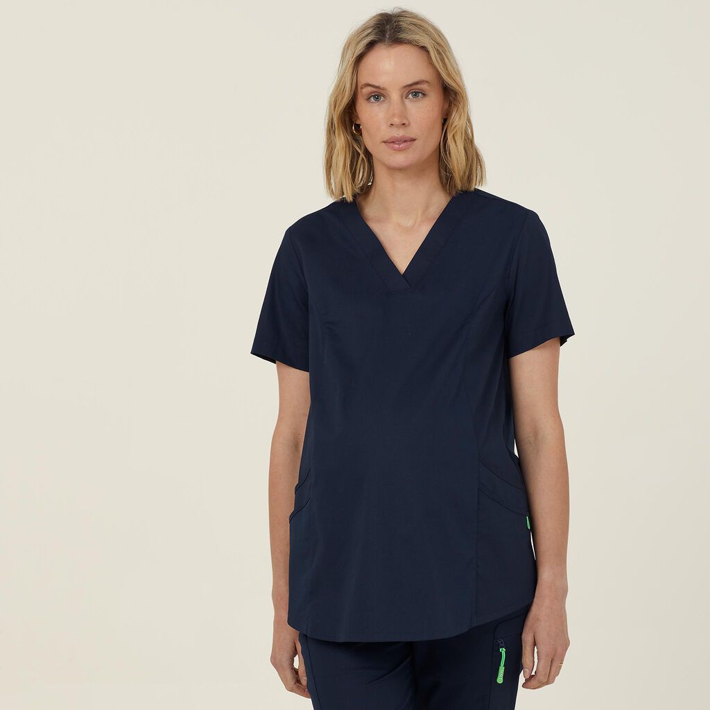 NNT Women's Next-Gen Antibacterial Active Maternity Scrub Top - Midnight - Scrubs