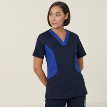 Load image into Gallery viewer, NNT Women&#39;s Next-Gen Antibacterial Active Nightingale Scrub Top - Midnight - Scrubs
