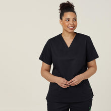 Load image into Gallery viewer, NNT Women&#39;s Next-Gen Antibacterial Active Florence Scrub Top - Black - Scrubs
