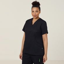 Load image into Gallery viewer, NNT Women&#39;s Next-Gen Antibacterial Active Florence Scrub Top - Black - Scrubs
