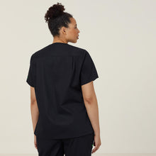 Load image into Gallery viewer, NNT Women&#39;s Next-Gen Antibacterial Active Florence Scrub Top - Black - Scrubs
