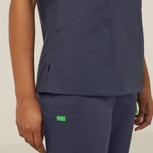 Load image into Gallery viewer, NNT Women&#39;s Next-Gen Antibacterial Active Florence Scrub Top - Charcoal - Scrubs
