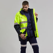 Load image into Gallery viewer, KingGee Men's 4 in 1 Waterproof Wet Weather Jacket - Yellow/Navy - Jackets
