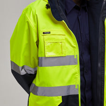 Load image into Gallery viewer, KingGee Men's 4 in 1 Waterproof Wet Weather Jacket - Yellow/Navy - Jackets
