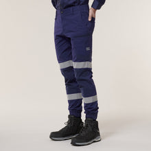 Load image into Gallery viewer, Hard Yakka Men&#39;s Raptor Cuffed W/Tape - Navy - Pants
